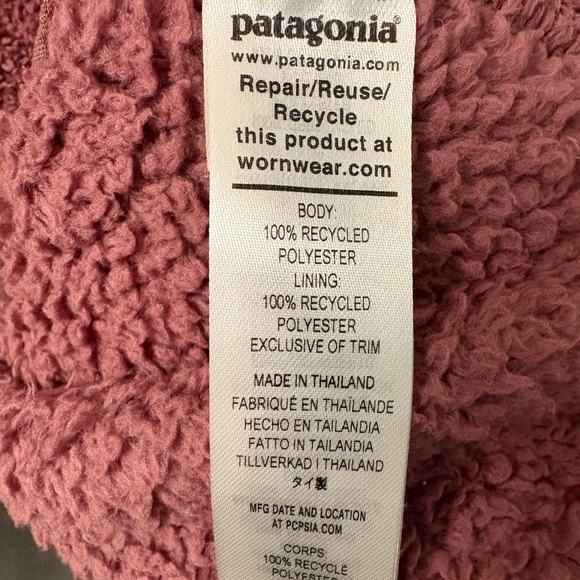 Patagonia Mauve Pink Los Gatos Hooded Fleece Pullover - Picture 6 of 7